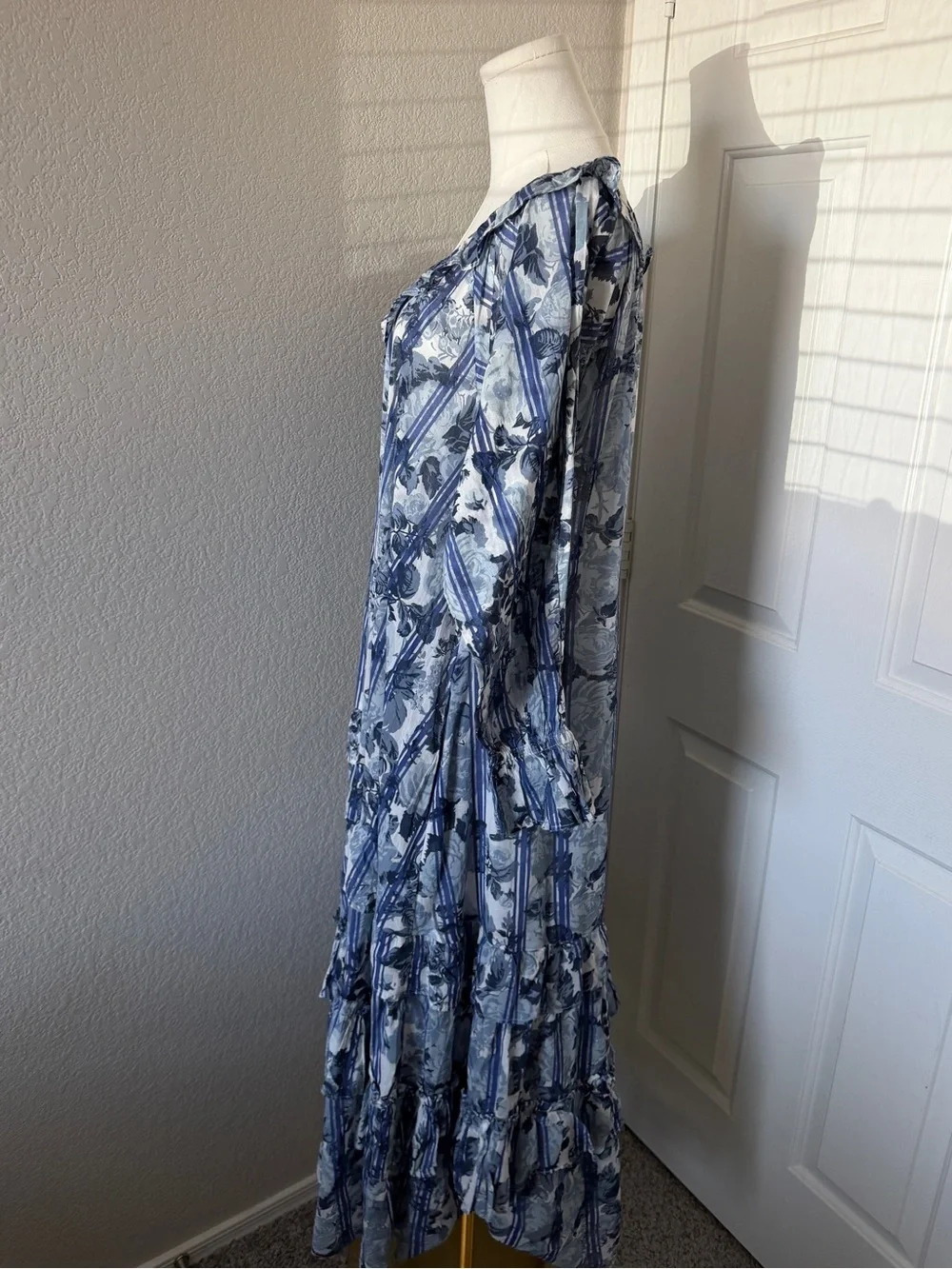 Free People Garden Wonders Maxi Dress in Blue Combo NWOT